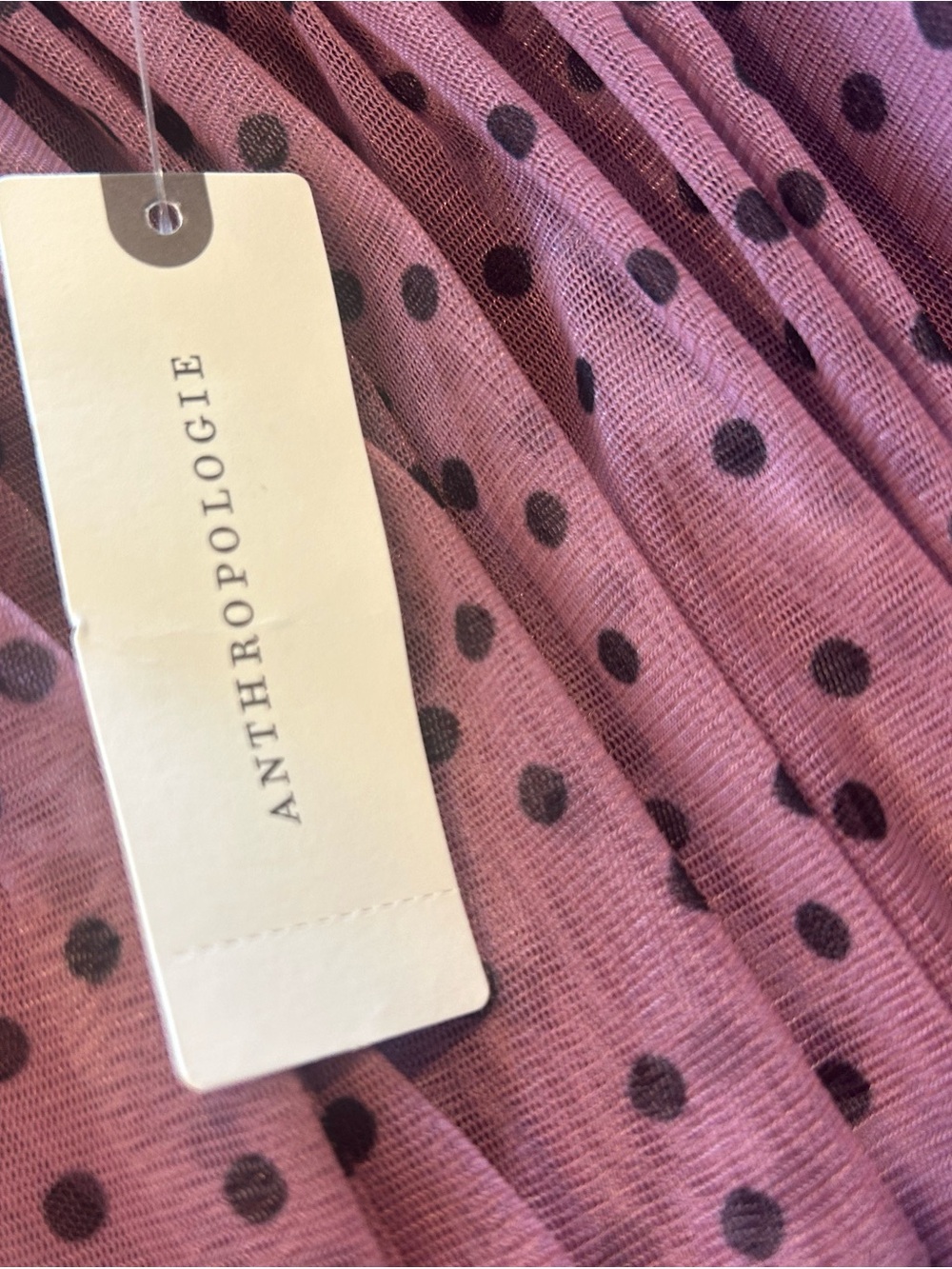 Anthropologie Pink Polka Dot Tiered Maxi Skirt - Picture 6 of 8